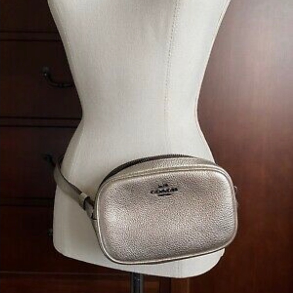 **SOLD**  Gold Coach Fanny Pack/Belt leather
